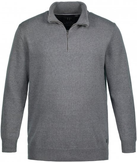 JP1880 Sweater Quarter Zipper Grey - Trøjer og hættetrøjer - Trøjer og Hættetrøjer i store størrelser - 2XL-14XL