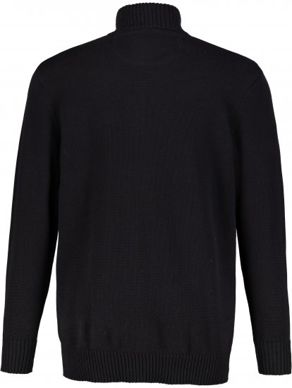 JP1880 Sweater Knitter with Zipper Black - Trøjer og hættetrøjer - Trøjer og Hættetrøjer i store størrelser - 2XL-14XL