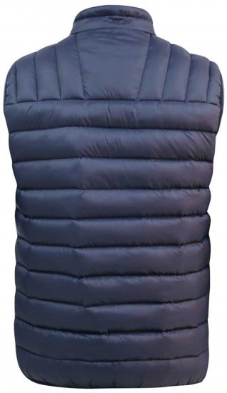 D555 WICKHAM 1 Puffer Gilet with Burgundy Lining Navy - Veste - Veste i store størrelser