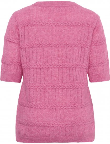Kaffe Curve Minia Pullover Pink Power Melange - Striktrøjer - 