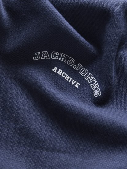 Jack & Jones College Logo Hoodie Navy - Trøjer og hættetrøjer - Trøjer og Hættetrøjer i store størrelser - 2XL-14XL