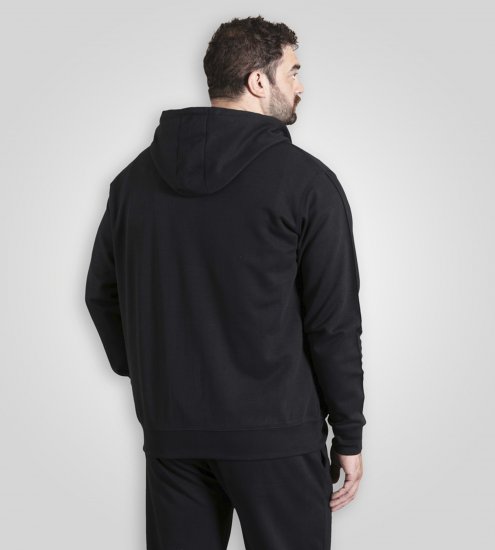 Duke Kenilworth Pin Tuck Sleeves Zip Through Hoodie Dark Navy TALL - TALL trøjer - 
