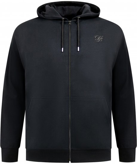 Duke Kenilworth Pin Tuck Sleeves Zip Through Hoodie Dark Navy TALL - TALL trøjer - 
