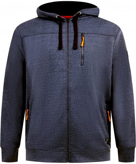 D555 Mansfield Hoodie with Zipper Navy - Trøjer og hættetrøjer - Trøjer og Hættetrøjer i store størrelser - 2XL-14XL
