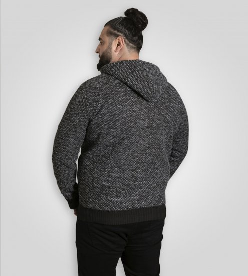 Duke Fareham Bonded Sherpa Lining Knitted Hoodie Grey - Trøjer og hættetrøjer - Trøjer og Hættetrøjer i store størrelser - 2XL-14XL