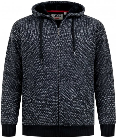 Duke Fareham Bonded Sherpa Lining Knitted Hoodie Grey - Trøjer og hættetrøjer - Trøjer og Hættetrøjer i store størrelser - 2XL-14XL