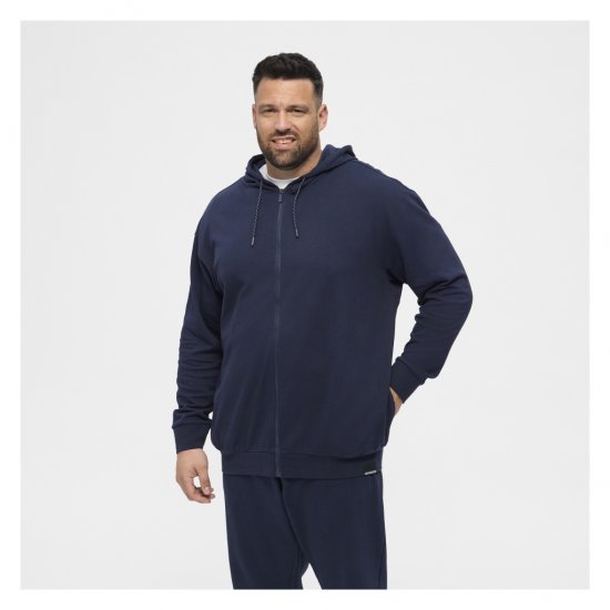 North Latitude Full Zip Hoodie Navy - Trøjer og hættetrøjer - Trøjer og Hættetrøjer i store størrelser - 2XL-14XL