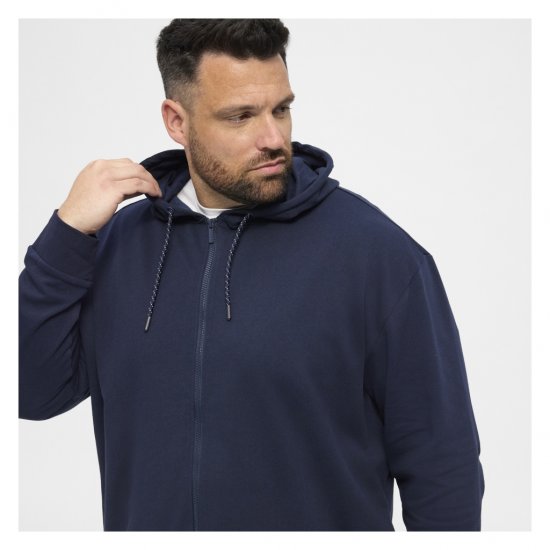 North Latitude Full Zip Hoodie Navy - Trøjer og hættetrøjer - Trøjer og Hættetrøjer i store størrelser - 2XL-14XL