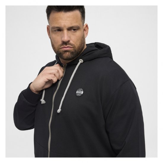 North Latitude Cardigan Hoodie Black - Trøjer og hættetrøjer - Trøjer og Hættetrøjer i store størrelser - 2XL-14XL