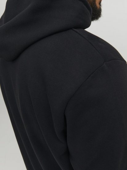Jack & Jones Hunt Hoodie Black - Trøjer og hættetrøjer - Trøjer og Hættetrøjer i store størrelser - 2XL-14XL