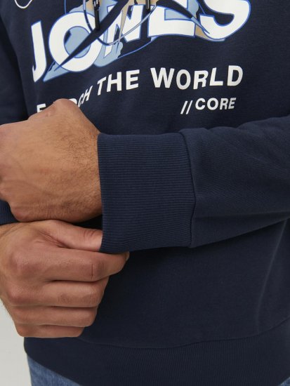 Jack & Jones Hunt Hoodie Navy - Trøjer og hættetrøjer - Trøjer og Hættetrøjer i store størrelser - 2XL-14XL