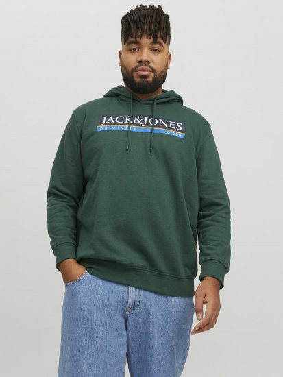 Jack & Jones Codyy Hoodie Green - Trøjer og hættetrøjer - Trøjer og Hættetrøjer i store størrelser - 2XL-14XL