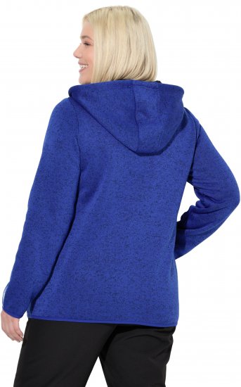 Ulla Popken Sweater Knit Fleece Hoodie Capri Blue - Hættetrøjer og sweatshirts - 