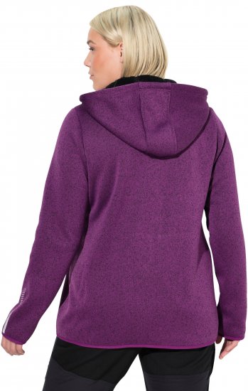 Ulla Popken Sweater Knit Fleece Hoodie Aubergine - Hættetrøjer og sweatshirts - 