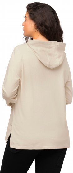 Ulla Popken REBEL LOVE Long Sleeve Graphic Hoodie Vanilla - Hættetrøjer og sweatshirts - Bløde sweatshirts, hoodies & strik