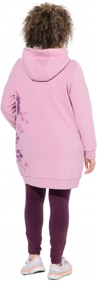 Ulla Popken Oversized Grass Graphic Hoodie Wildberry - Hættetrøjer og sweatshirts - Bløde sweatshirts, hoodies & strik