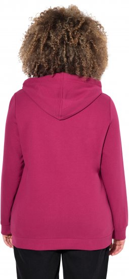 Ulla Popken Rock Sequined Hoodie Ruby - Hættetrøjer og sweatshirts - Bløde sweatshirts, hoodies & strik