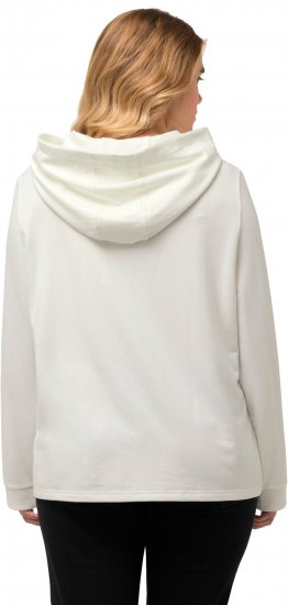 Ulla Popken City Name Graphic Hoodie Off-White - Hættetrøjer og sweatshirts - Bløde sweatshirts, hoodies & strik