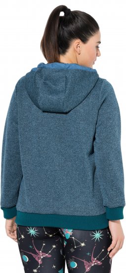 Ulla Popken Fleece-Lined Hoodie Dark Petrol - Hættetrøjer og sweatshirts - 