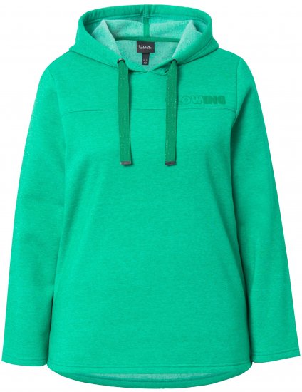 Ulla Popken Lettering GLOWING Hoodie Moss Green - Hættetrøjer og sweatshirts - Bløde sweatshirts, hoodies & strik