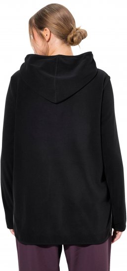 Ulla Popken Fleece Sweatshirt Hoodie Black - Hættetrøjer og sweatshirts - 
