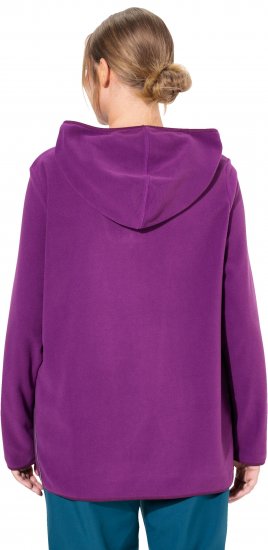 Ulla Popken Fleece Sweatshirt Hoodie Aubergine - Hættetrøjer og sweatshirts - 
