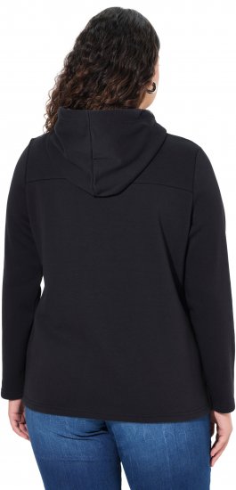 Ulla Popken TRUE Lettering Hoodie Black - Hættetrøjer og sweatshirts - Bløde sweatshirts, hoodies & strik