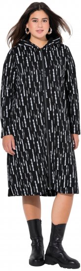 Ulla Popken Graphic Hooded Sweatshirt Dress Black - Hættetrøjer og sweatshirts - Bløde sweatshirts, hoodies & strik
