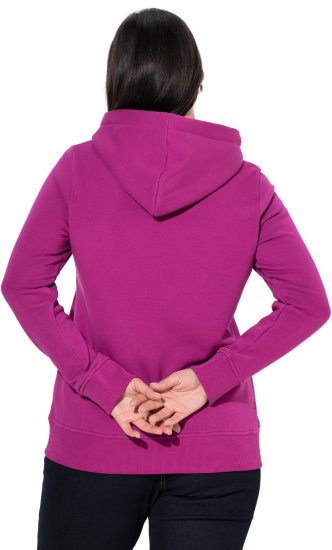 Ulla Popken Relaxed Fit Long Sleeve Hoodie Berry - Hættetrøjer og sweatshirts - Bløde sweatshirts, hoodies & strik