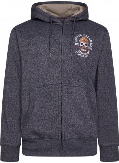 Kam Jeans 7086 British Columbia Chain Yarn Hoodie Jet Black - Trøjer og hættetrøjer - Trøjer og Hættetrøjer i store størrelser - 2XL-14XL