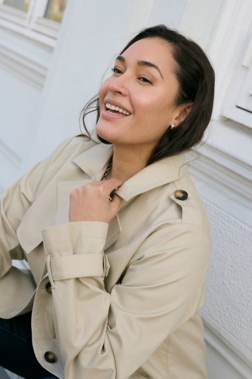 Kaffe Curve Tricia Jakke Fjergrå - Jakker & Frakker - 