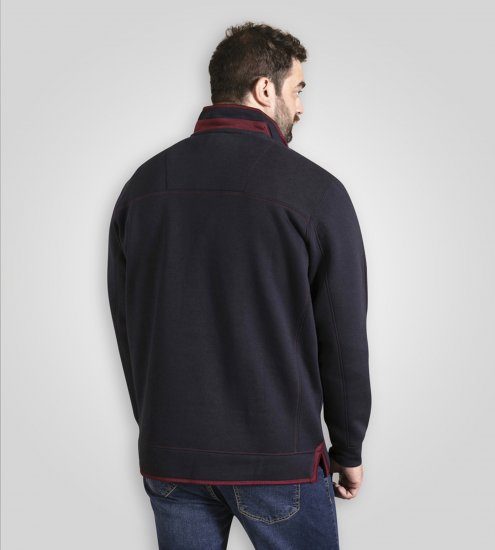 Duke Leicester Quarter Neck Fleece Sweatshirt Navy TALL - TALL trøjer - 
