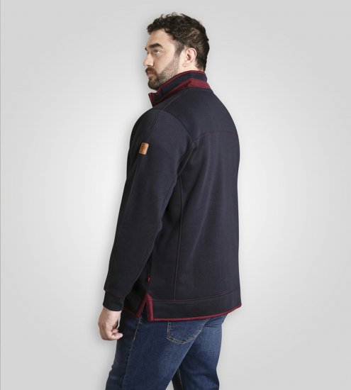 Duke Leicester Quarter Neck Fleece Sweatshirt Navy - Trøjer og hættetrøjer - Trøjer og Hættetrøjer i store størrelser - 2XL-14XL