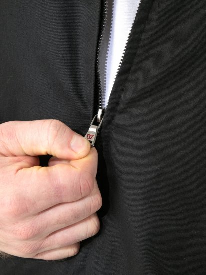 D555 Kent Elastic Rib Hem & Cuffs Harrington Jacket Black - Jakker - Jakker i store størrelser, 2XL- 12XL