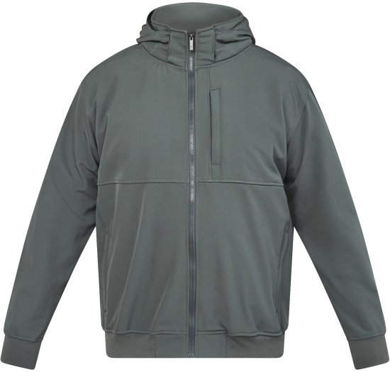 North Latitude 61301 Softshelljakke med Aftagelig Hætte Mørkegrøn - Jakker - Jakker i store størrelser, 2XL- 12XL