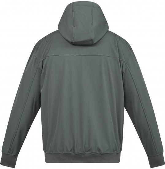 North Latitude 61301 Softshelljakke med Aftagelig Hætte Mørkegrøn - Jakker - Jakker i store størrelser, 2XL- 12XL