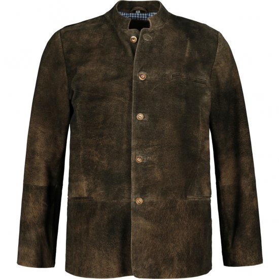 JP1880 Jacket Goat Suede Traditional Mahogany Brown - Trachten & Oktoberfest - Oktoberfest tøj i store størrelser (Trachten)