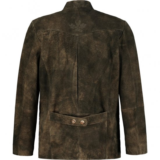 JP1880 Jacket Goat Suede Traditional Mahogany Brown - Trachten & Oktoberfest - Oktoberfest tøj i store størrelser (Trachten)