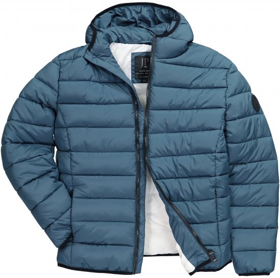 JP1880 Quilted Hooded Jacket Deep Blue - Jakker - Jakker i store størrelser, 2XL- 12XL