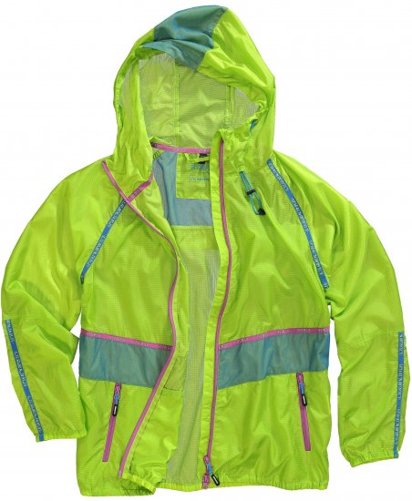 Ulla Popken Neon Rain Jacket Activewear Safety Yellow - Jakker - 