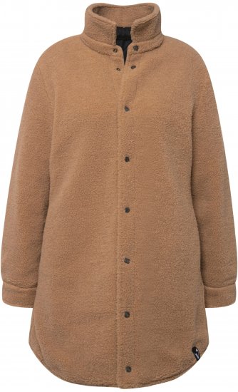 Ulla Popken Reversible Teddy Fleece Quilted Jacket Black - Jakker - 