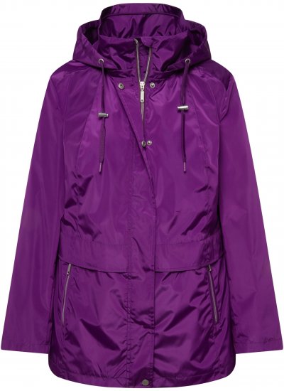 Ulla Popken HYPRAR Water-Repellent Windbreaker Dark Purple - Jakker - 