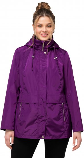 Ulla Popken HYPRAR Water-Repellent Windbreaker Dark Purple - Jakker - 