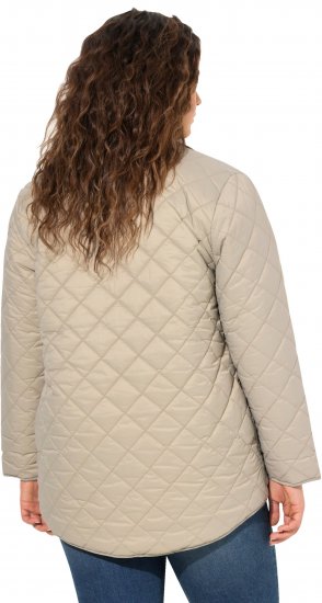 Ulla Popken Quilted Water Repellent Shirt Jacket Medium Grey - Jakker - 