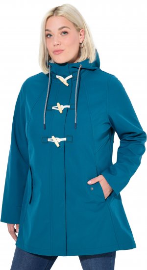 Ulla Popken HYPRAR Water-Repellent Softshell Jacket Teal - Jakker - 
