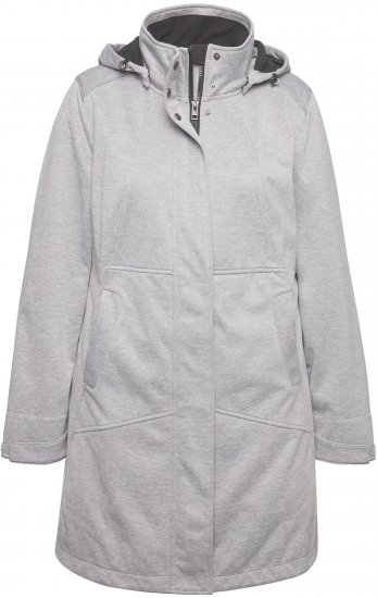 Ulla Popken HYPRAR Melange Softshell Jacket Grey Melange - Jakker - 