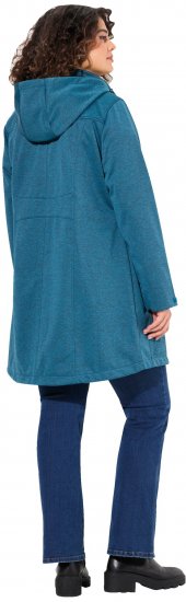 Ulla Popken HYPRAR Melange Softshell Jacket Grey Blue - Jakker - Dame jakker i store størrelser