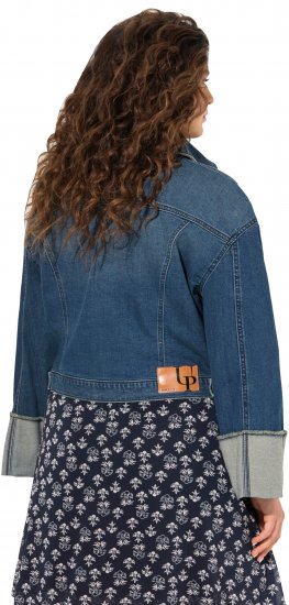 Ulla Popken Wide Cuff Denim Jacket Blue Denim - Jakker - 