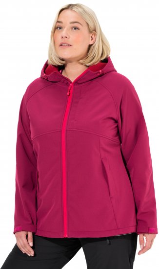 Ulla Popken Softshell Contrast Color Jacket Magenta - Jakker - 