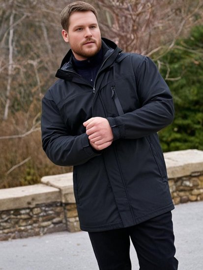 Espionage JT121 Padded Waterproof Coat Black - Jakker - Jakker i store størrelser, 2XL- 12XL